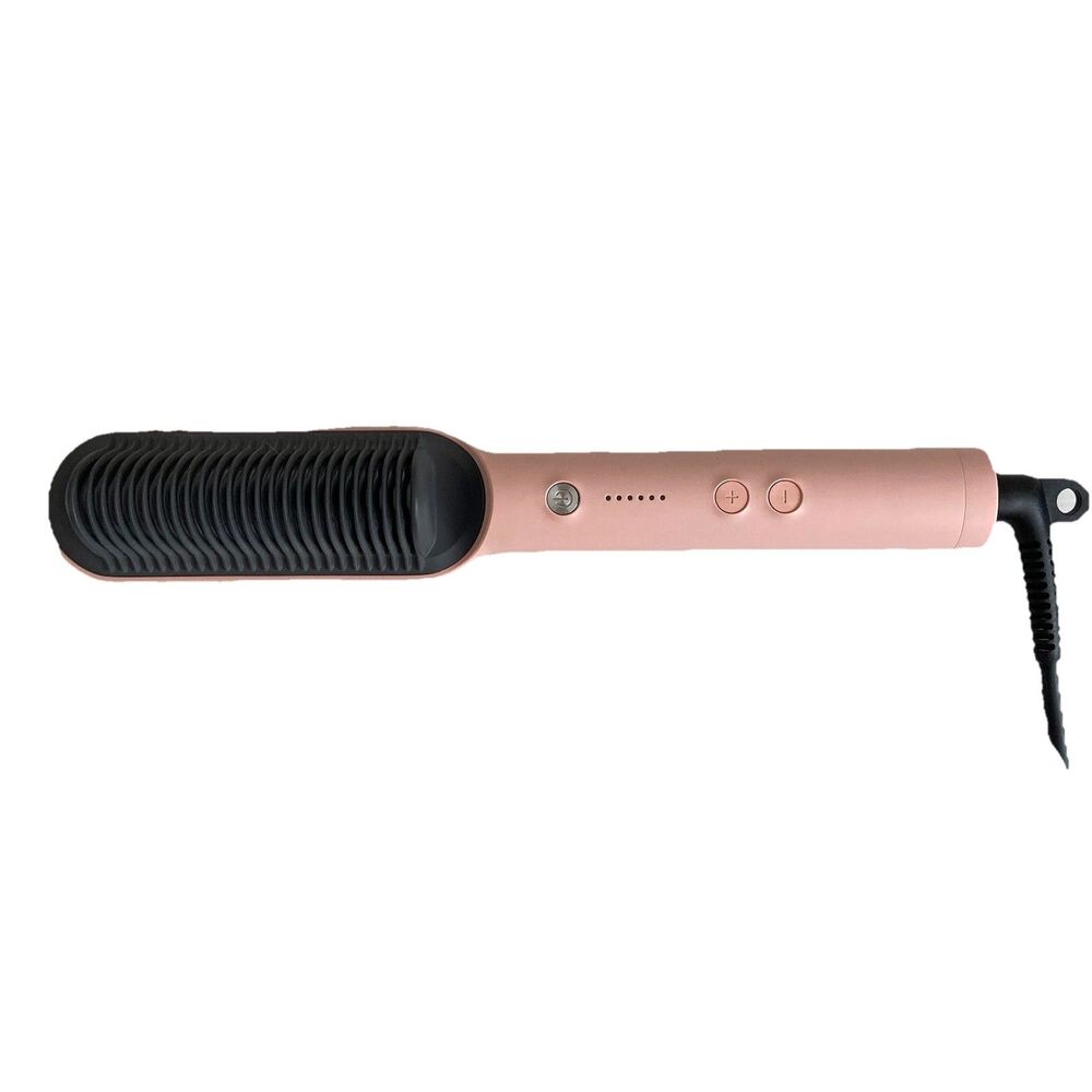 TYMO Ring Hair Straightener Brush Comb Pink Rose Gold Iron HC 100R Tested
